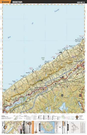 NSNS19 Bridgetown  - Nova Scotia Topo