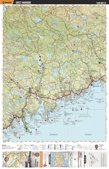 NSNS25 Sheet Harbour  - Nova Scotia Topo