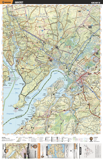NSNS38 Amherst  - Nova Scotia Topo