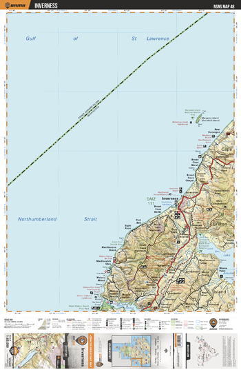 NSNS48 Inverness  - Nova Scotia Topo