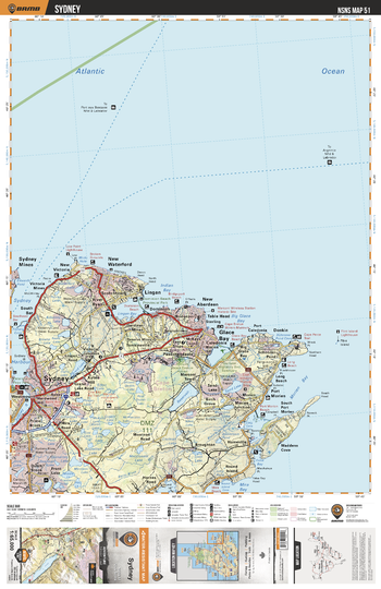 NSNS51 Sydney  - Nova Scotia Topo