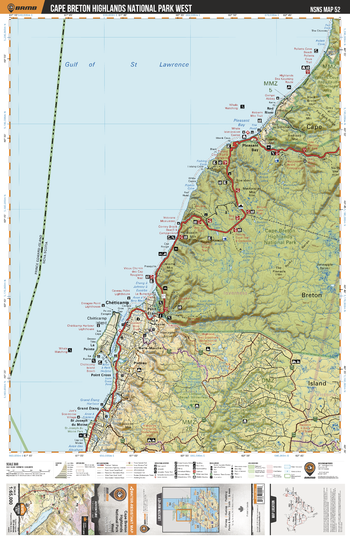 NSNS52 Cape Breton Highlands National Park West  - Nova Scotia Topo