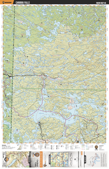 NWON46 Caribou Falls - Northwestern Ontario Topo