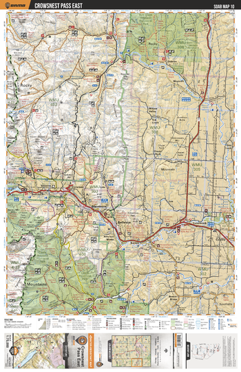SOAB10 Crowsnest Pass East - Southern Alberta Topo