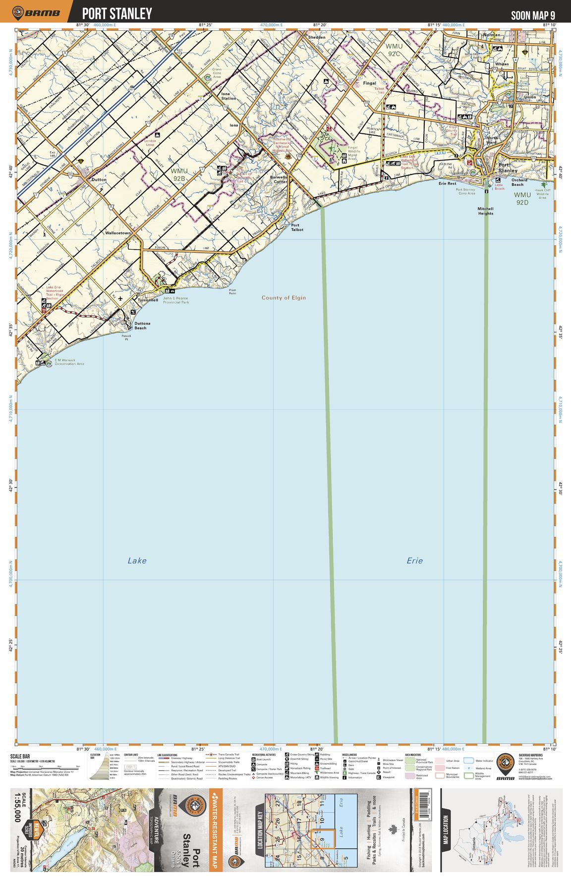Backroad Mapbooks, SOON09 Port Stanley Southern Ontario Topo MapSherpa