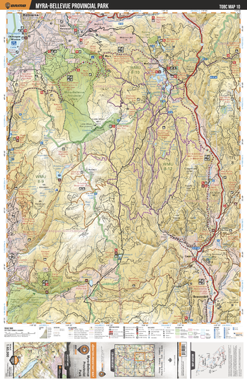 TOBC10 Myra-Bellvue Provincial Park - Thompson Okanagan BC Topo Map