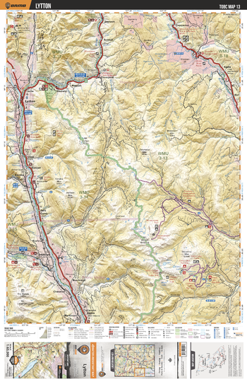 TOBC13 Lytton - Thompson Okanagan BC Topo Map