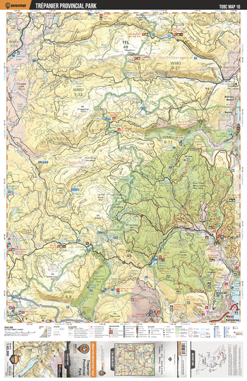 TOBC16 Trepanier Provincial Park - Thompson Okanagan BC Topo Map