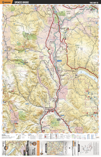 TOBC20 Spences Bridge - Thompson Okanagan BC Topo Map