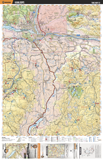 TOBC22 Kamloops - Thompson Okanagan BC Topo Map