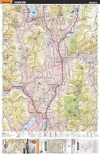TOBC24 Salmon Arm - Thompson Okanagan BC Topo Map