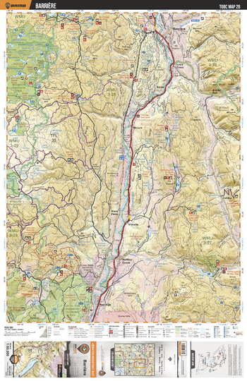 TOBC28 Barriere - Thompson Okanagan BC Topo Map