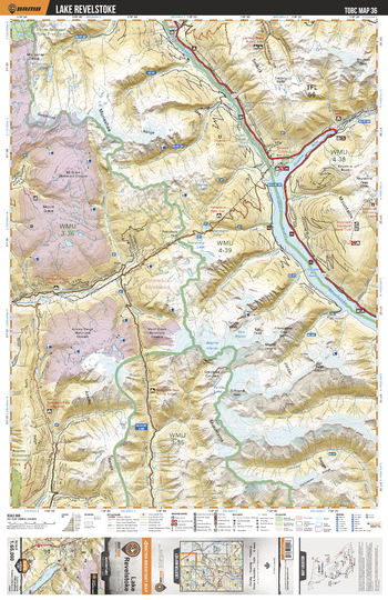 TOBC36 Lake Revelstoke - Thompson Okanagan BC Topo Map