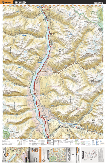 TOBC40 Mica Creek - Thompson Okanagan BC Topo Map