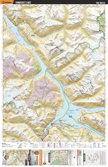 TOBC44 Kinbasket Lake - Thompson Okanagan BC Topo Map