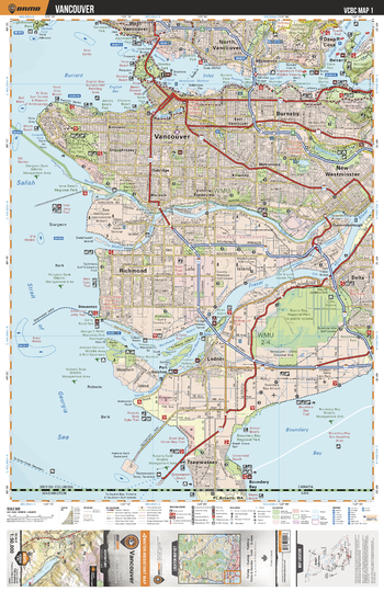 VCBC01 Vancouver - Vancouver Coast & Mountains BC Topo