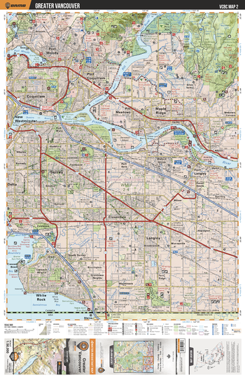 VCBC02 Greater Vancouver - Vancouver Coast & Mountains BC Topo
