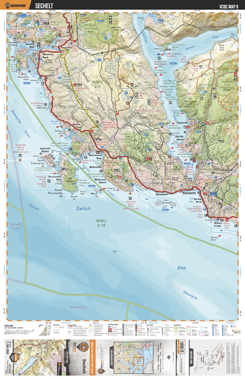 VCBC09 Sechelt - Vancouver Coast & Mountains BC Topo