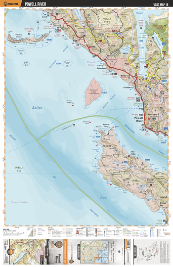 VCBC18 Powell River - Vancouver Coast & Mountains BC Topo