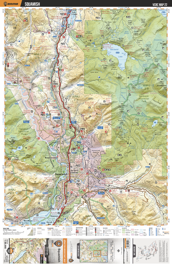 VCBC22 Squamish - Vancouver Coast & Mountains BC Topo