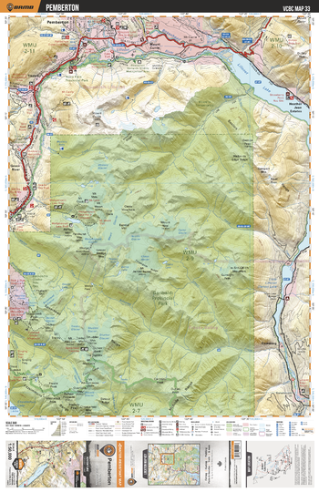 VCBC33 Pemberton - Vancouver Coast & Mountains BC Topo