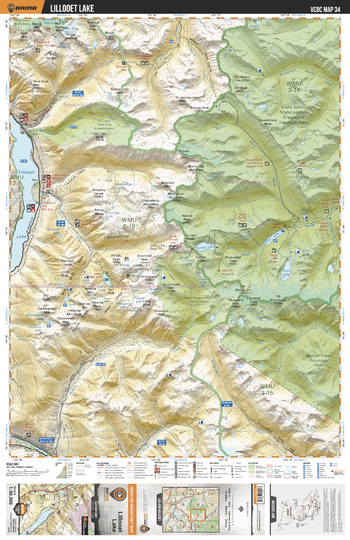 VCBC34 Lillooet Lake - Vancouver Coast & Mountains BC Topo
