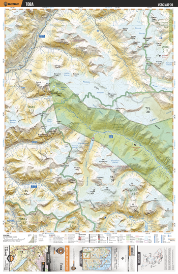 VCBC39 Toba - Vancouver Coast & Mountains BC Topo