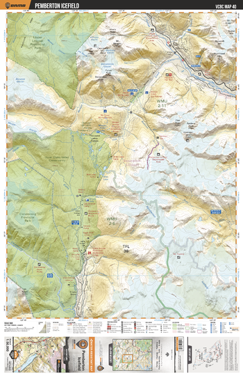 VCBC40 Pemberton Icefield - Vancouver Coast & Mountains BC Topo