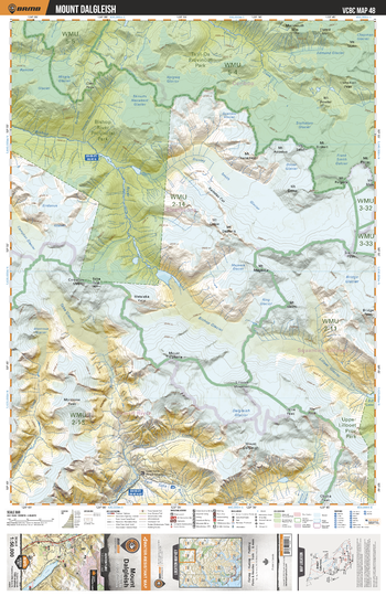 VCBC48 Mount Dagleish - Vancouver Coast & Mountains BC Topo