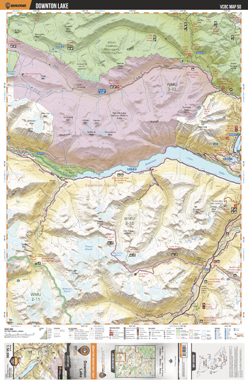 VCBC50 Downton Lake - Vancouver Coast & Mountains BC Topo