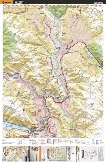 VCBC53 Lillooet - Vancouver Coast & Mountains BC Topo