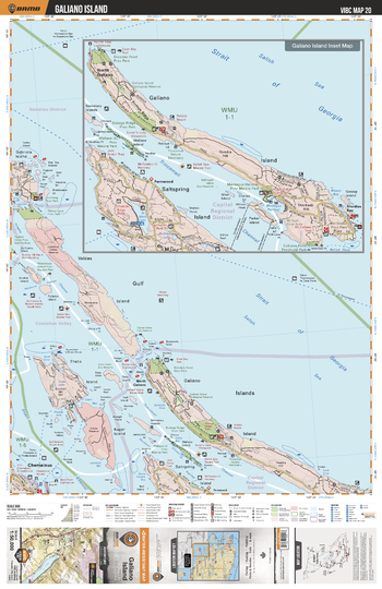 VIBC20 Galiano Island - Vancouver Island BC Topo