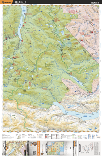 VIBC25 Della Falls - Vancouver Island BC Topo