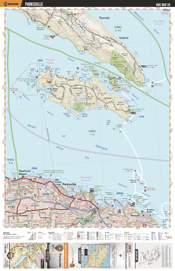 VIBC28 Parksville - Vancouver Island BC Topo
