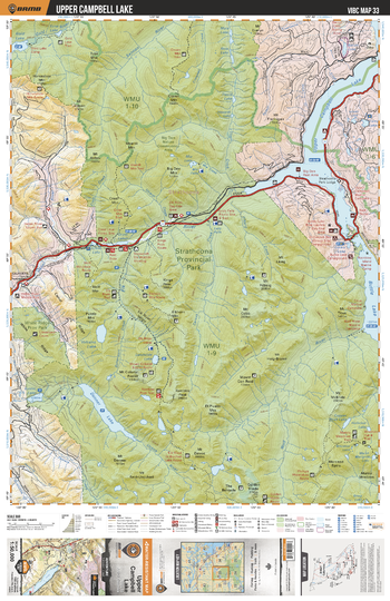VIBC33 Upper Campbell Lake - Vancouver Island BC Topo