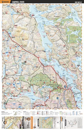 VIBC42 Campbell River - Vancouver Island BC Topo