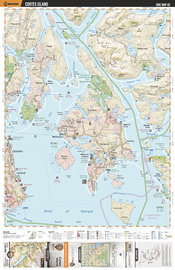 VIBC43 Cortes Island - Vancouver Island BC Topo