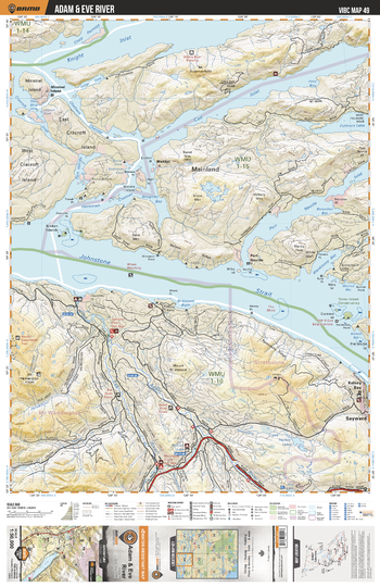 VIBC49 Adam and Eve River - Vancouver Island BC Topo