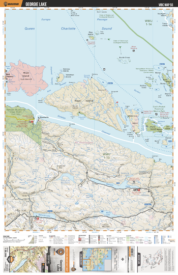VIBC55 Georgie Lake  - Vancouver Island BC Topo