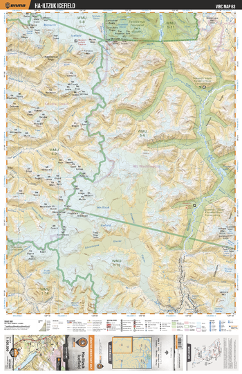 VIBC63 Ha-Iltzuk Icefield - Vancouver Island BC Topo