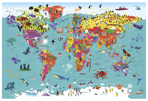 Collins Children's World Wall Map