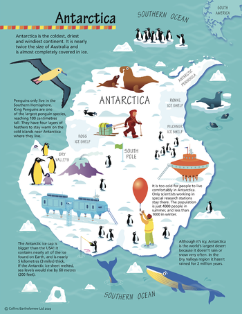 Collins Children's Antarctica Wall Map