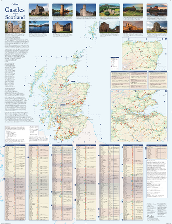 Collins Castles Map of Scotland