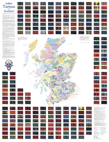 Collins Tartans Map of Scotland