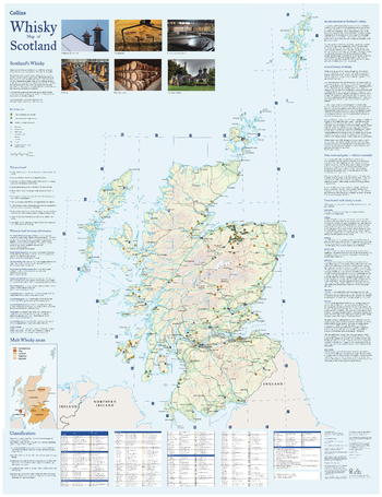 Collins Whisky Map of Scotland