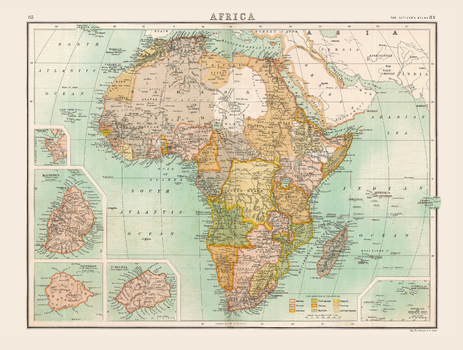 Historic Map of Africa (1898)