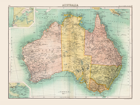 Historic Map of Australia (1898)