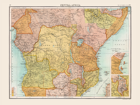 Historic Map of Central Africa (1898)