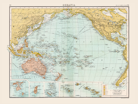 Historic Map of Oceania (1898)