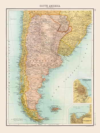 Historic Map of South America (1898)